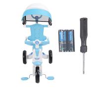 MechKit Tricycle pour bébé avec poignée de poussée réglable pour Parents, lumière Musicale, auvent Pliable, Tricycle pour Enfants de 18 Mois à 5 Ans, garçons et Filles (Bleue)