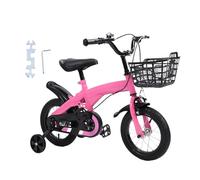 MechKit Vélo pour Tout-Petits 12 Pouces Rose Vélo d'entraînement à Hauteur réglable pour Enfants âgés de 3 à 10 Ans Cadre en Fer Robuste avec Roues Stables Vélo d'apprentissage