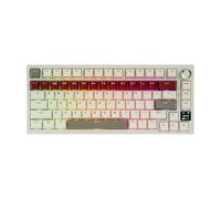 MechLands Ajazz AK820 Pro Clavier de jeu sans fil 75 % avec écran TFT et bouton, clavier mécanique crémeux, BT5.0/2,4 GHz/USB-C, RVB, NKRO pour Windows/Mac (beige, interrupteur cadeau)