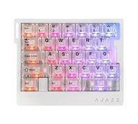 MechLands AK029 Rapid Fast Wired Gaming Keyboard 8 kHz Polling, 29 touches à une main, SOCD & DKS, interrupteur magnétique, actionnement réglable, RVB, plaque en aluminium (blanc transparent)