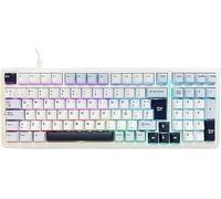 MechLands Aula F99 96% Teclado para Gaming Con Cable, Distribución QWERTY Español, Creamy Teclado Mecánico Con Junta, Retroiluminación RGB, Hot Swap, Interruptor Règle Prelubricado (Blanco Azul)