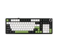 MechLands Clavier de jeu Aula F99 PRO 96%, BT5.0/USB-C/2,4 GHz, sans fil, joint remplaçable, batterie 8000 mAh, bouton rotatif, RVB pour Windows/Mac, QWERTY (noir vert)