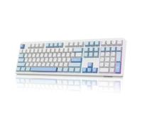 MechLands EPOMAKER TH108 Clavier mécanique de jeu sans fil, batterie 8000 mAh, joint crème, 108 touches, échange à chaud, pilote personnalisé, rétroéclairage RVB (bleu et blanc, interrupteur
