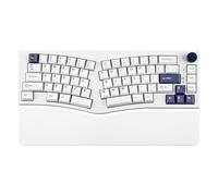 MechLands Feker Alice80 Clavier Mécanique Ergonomique 68 Touches, QMK & VIA Programmable, Clavier de Jeu Filaire avec Joint Crémeux, Hot-Swappable, 5 Couches, NKRO, RGB pour Win/Mac (Blanc)