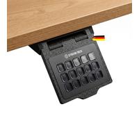 MECHONIX Support pour Elgato Stream Deck MK.2, support extensible sous table avec rails, fixation de bureau à coller et à visser, pour jeux et bureau à domicile, noir