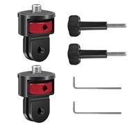 Mechrig Kit de conversion d'adaptateur de trépied pour Insta360 X4 X3/DJI Osmo Pocket 3/Gopro Hero, 2 adaptateurs de montage de caméra 6,35 mm pour trépied, perche à selfie, stabilisateur et