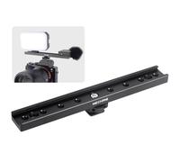 Mechrig Support de fixation pour griffe froide de 17,8 cm, barre d'extension de griffe, rail coulissant en aluminium avec filetage de 6,35 mm et 9,5 mm pour appareil photo reflex numérique, lumière