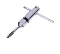 MECHURA Clé à cliquet pour porte-taraud Alésoir de robinet réglable, clé de support manuelle, poignée en T, cliquet M3-8 M5-12, Kit de filetage de travail, vis cannelée en spirale(A)