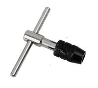 MECHURA Clé à cliquet pour porte-taraud Clé de support de poignée en T réglable, robinet à cliquet avec filetage de vis M3-M8, jeu d'outils de tournevis à tarauder, outils à main 6 pièces