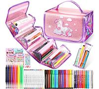 MeCids enfants marqueur set crayon boîte fournitures d'art scolaire set lavable marqueur crayon peinture coloriage artisanat cadeau garçon fille