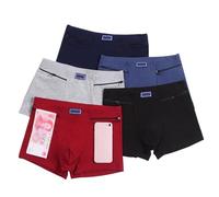 MECKOZ 5 Paquets Sous-vêtements à Poches en Coton pour Hommes Cachez Votre Cachette Caleçon de Voyage Culotte Anti-piratage Short Rave(L)