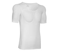 MECKOZ Combinaison Musculaire Rembourrée pour Homme Faux Pectoraux sous-vêtements de Culturisme pour Grossir et Maigrir Chemise de Musculation pour Pectoraux, Deltoïdes, Biceps et Triceps(Weiß,M)