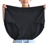 MECKOZ Slip Taille Haute Géant Plus Size Ladies Seamless Modal Underwear Culotte Confortable Culotte Respirante 3 Paquets(Schwarz,5XL)