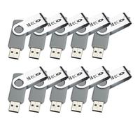 MECO 10PCS 1GB 1GO CLÉ USB 2.0 Mémoire Flash Drive Stockage U Disk Pliable Gris