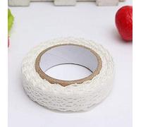 MECO 1pc Rouleau Ruban Dentelle Décoratif Adhésif Autocollant Galon Masking Tape washi DIY 18mm blanc