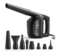 MECO Air Comprimé Depoussierante, Compresseur Air Dépoussiérant Ordinateur, Souffleur PC, Nettoyeur Pour Ordinateur Portable, Canapé, Mini Aspirateurde Voiture, Kit de Nettoyage de La Poussière