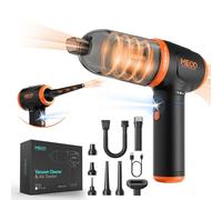 MECO ELEVERDE 4 en 1 Soufflette Air Comprimé, 3 Vitesses 110000u/ Air Duster, Aspirateur 16000pa, 2 Heures De Charge Rapide, avec Buses, Convient pour Pc, Ordinateur Portable, Avoiture (Orange)