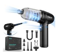 MECO ELEVERDE 4 En 1 Soufflette Air Comprimé, 3 Vitesses 110000u/ Air Duster, Aspirateur 16000pa, 2 Heures De Charge Rapide, Avec Buses, Convient Pour Pc, Ordinateur Portable, Avoiture (Noir)