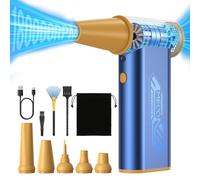 MECO ELEVERDE Souffleur Air Comprimé, 4 Vitesses 180 000 tr/Min, Mini Soufflette Electrique sans fil Puissant pour Nettoyage Ordinateur, 8000mah Air Duster pour Dépoussiérant PC, Voiture, Bleu