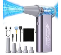 MECO ELEVERDE Souffleur Air Comprimé, 4 Vitesses 180 000 tr/Min, Mini Soufflette Electrique sans fil Puissant pour Nettoyage Ordinateur, 8000mah Air Duster pour Dépoussiérant PC, Voiture, Violet