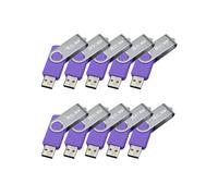 MECO Lot de 10pcs 2GB CLE USB 2.0 Flash Drive Mémoire Gel de silice violet