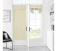 Mecodeco Rideaux latéraux 100 % occultants - Rideaux occultants de couleur unie pour porte en verre, porte-fenêtre - 76,2 cm de large x 175,7 cm de long - Beige - 1 panneau