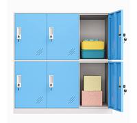 MECOLOR 4.6.9 Portes Armoire de Bureau en métal employés utilisant de Petits casiers Chambre Cube casier, Salon et casier Scolaire, casier à la Maison Armoire de Rangement pour Enfants (Blue,6D)