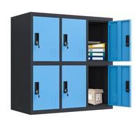 MECOLOR Armoire de rangement pour employés de bureau et de maison (bleu, W6D)