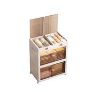 MECOLOR Boîtes de rangement extra grandes en plastique avec couvercle, 154L Boîte de rangement empilable sur roulettes, Organisateur de garde-robe pliable, Unité de rangement pour (TL60-3)