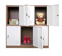 MECOLOR Casier en métal pour bureau, casier de rangement pour employé, casier de gym, casier en acier verrouillable pour chambre à coucher, 6D, blanc