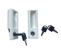 MECOLOR Verrou de rechange pour casier, serrure à poignée blanche, serrure Thaïlande CL-2 à clé pour armoires métalliques MECOLOR avec 4/6/9 portes (chaque paquet contient 2 pièces) (serrure à poignée