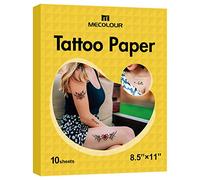 MECOLOUR Printable Temporary Tattoo Paper 8.5"X11"-10 sets for Inkjet printer DIY Image Transfer Decal Paper for Skin, For Celebrate Festivals, Parties, Birthday Bashes,New Year
