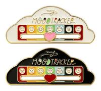 Mecool Lot de 2 broches en émail en forme de nuage - Indicateur d'humeur pendant 7 jours - Pour sacs à dos, vestes et sacs - Coffret cadeau