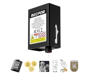 Mecpow R1 Module laser infrarouge 1064 nm, Puissance de sortie 1,2 W (1200 mW), pour graver sur métal, plastique et acrylique - Idéal pour la fabrication de bijoux et les cadeaux personnalisés