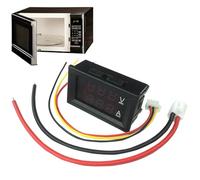 MECTEUR AMPS DC - Compteur De Tension Numérique 0-100V, Voltmètre Avec Écran LED, Compteur De Courant Et Double Tension | Affichage De La Tension 2 En 1 Pour Les Professionnels, Débutants