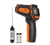 Mecurate Pistolet thermomètre infrarouge numérique sans contact avec thermomètre alimentaire - 50 ℃ ~ 600 ℃ - Mesure maximale pour cuisine/barbecue/congélateur
