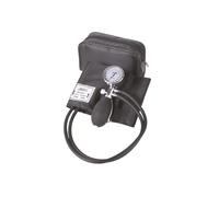 Med-Comfort Tensiomètre anéroïde pour le haut du bras, brassard avec anneau à étrier, système à 2 tuyaux, noir, 1 pièce, médecin, cabinet, hôpital, dans un sac pratique [ISO 81060]