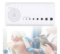 Med Règle de mesure des plaies avec jauge de pupille pour infirmières, guide de mesure des plaies corporelles pour soins aux patients, règles en plastique de 15,2 cm, 1/10 pièces (1)