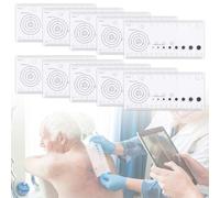 Med Règle de mesure des plaies avec jauge de pupille pour infirmières, guide de mesure des plaies corporelles pour soins aux patients, règles en plastique de 15,2 cm, 1/10 pièces (10)