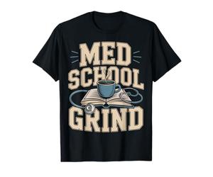 Med School Grind Coffee Book Stéthoscope étude T-Shirt