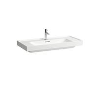 Meda lavabo mural ou à poser sur meuble blanc 1000x460x80 mm - LAUFEN H8101190001121