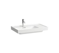 Meda lavabo mural ou à poser sur meuble tablette à droite blanc 800x460x80 mm - LAUFEN H8171160001111