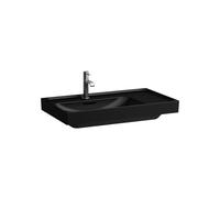 Meda lavabo mural ou à poser sur meuble tablette à droite noir mat 800x460x80 mm - LAUFEN H8171167161081