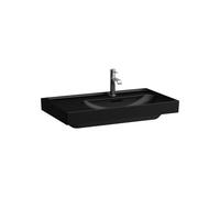 Meda lavabo mural ou à poser sur meuble tablette à gauche noir mat 800x460x80 mm - LAUFEN H8171157161081