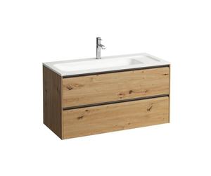 Meda meuble 1000 2t pour lavabo marbond 814118 chêne sauvage 970x440x505 - LAUFEN H4216920112671