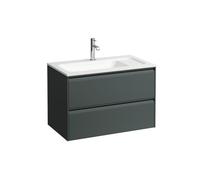 Meda meuble 800 2t pour lavabo marbond 814117 gris traffic 770x440x505 - LAUFEN H4216820112661