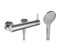Meda mitigeur de douche mural avec flexible et douchette chromé - LAUFEN HF506650100600