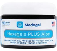 Medagel Hexagels Plus Aloe Vera - Coussinets de protection et traitement hydrogel | Prévention des ampoules | Refroidissement instantané et soulagement des irritations de la peau | 200 pastilles