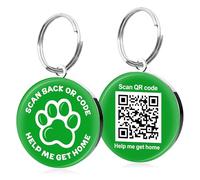 Médaille à code QR pour chien et chat en ligne - Scannage du profil de l'animal de compagnie - Réception instantanée d'alerte de localisation de l'animal de compagnie par e-mail - Étiquette