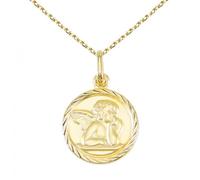 Médaille Ange Or Jaune - Chaîne Dorée Offerte